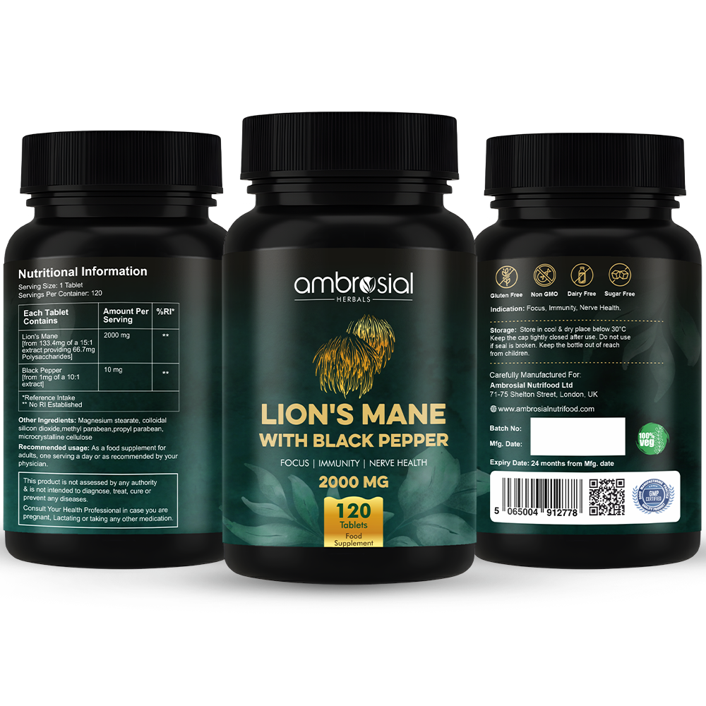 Lion's Mane with Black Pepper - 2000 mg