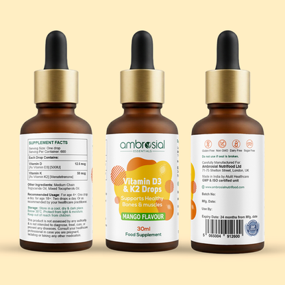 Ambrosial Vitamin D3 & K2 Drops 