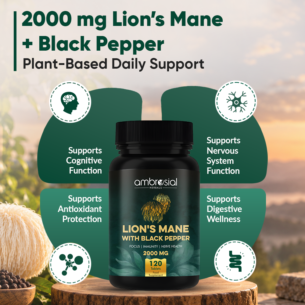 Lion's Mane with Black Pepper - 2000 mg