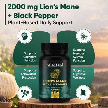 Lion's Mane with Black Pepper - 2000 mg