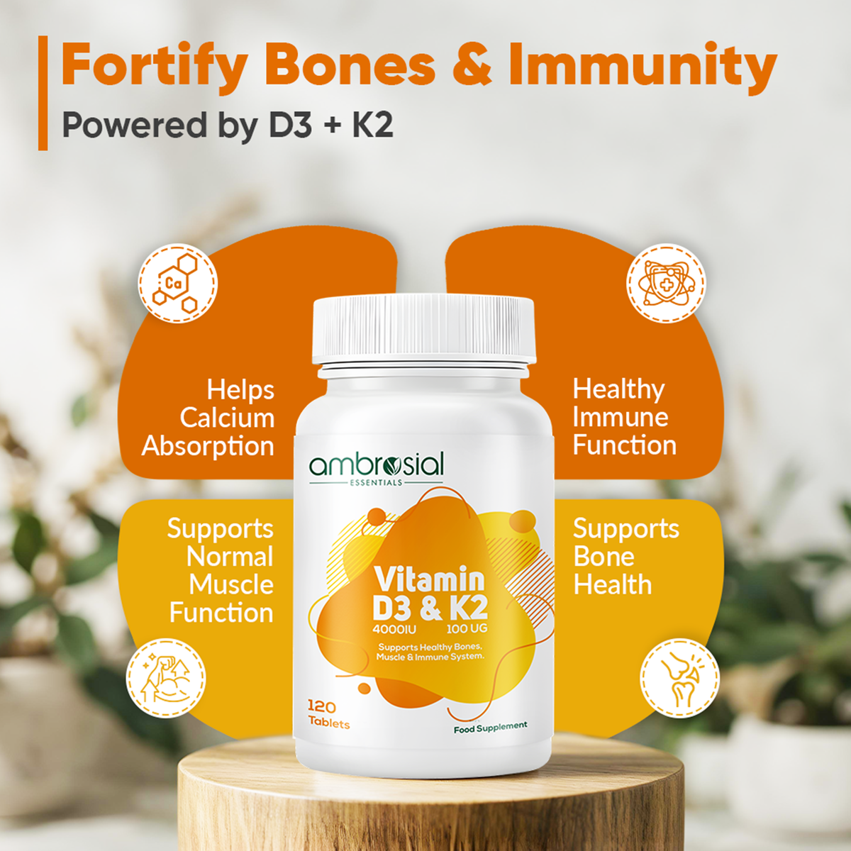 Vitamin D3 & K2 Tablets