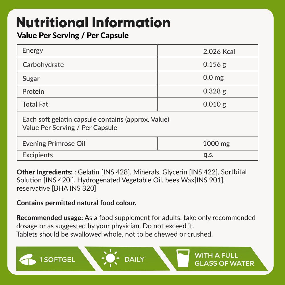 Evening Primrose Oil (EPO) 1000 mg