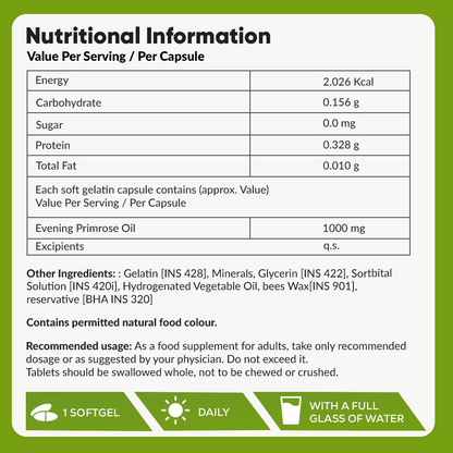 Evening Primrose Oil (EPO) 1000 mg