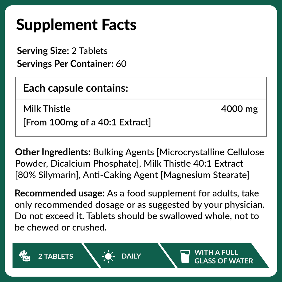 Ambrosial Milk Thistle 4000 MG 